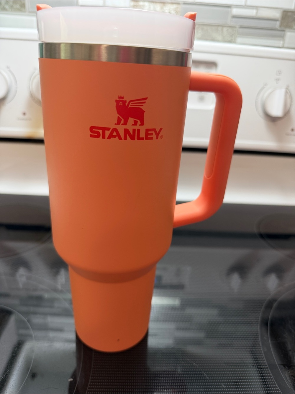 Stanley Bright Orange Insulated Mug with Handle and Lid
